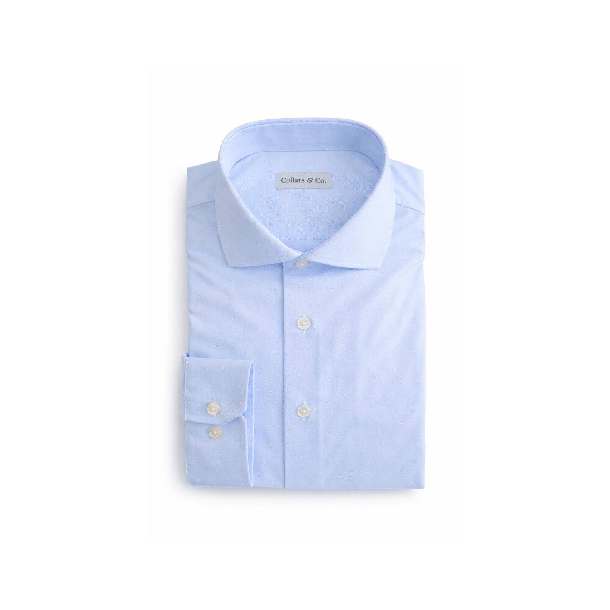 Apex Performance Dress Shirt Italian Spread Collar Glacier Blue Twill