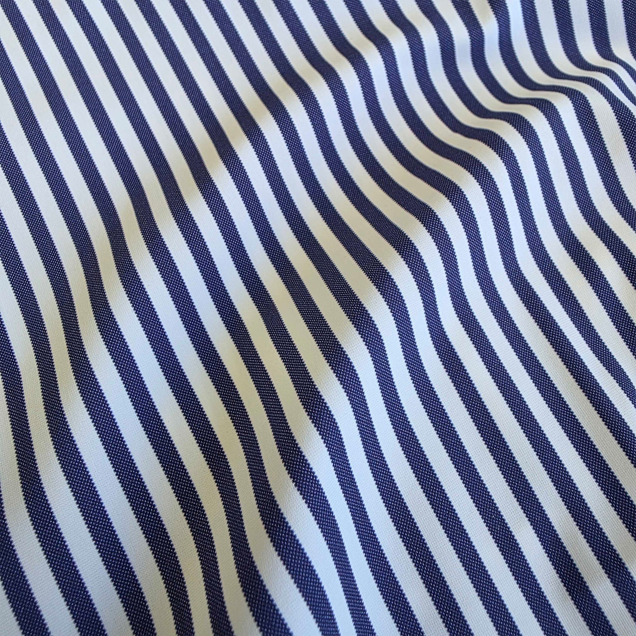 Apex Performance Dress Shirt Semi-Spread Collar Navy Bengal Stripe